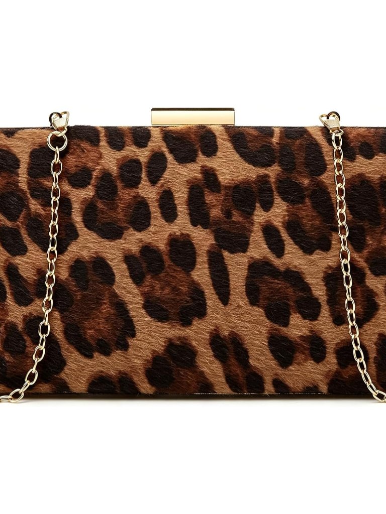 Clutch Bag Women's Evening Handbags Leopard Print Clutch Purses For Women, Elega